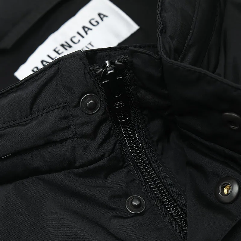 Balenciaga Logo Intarsia Raincoat 'Black' 681449TLO061000 sold by KicksCrew product image thumbnail 5