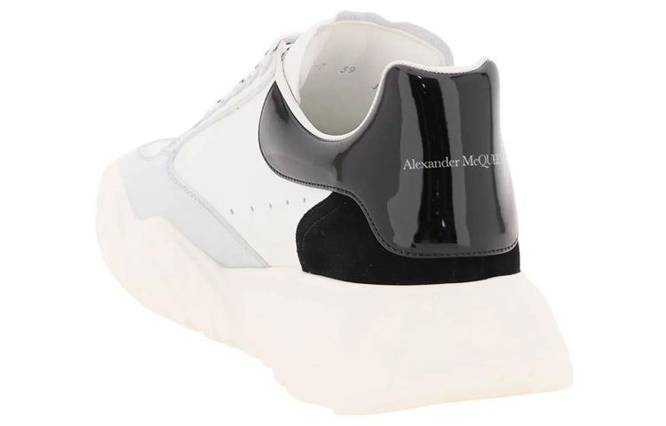 (WMNS) Alexander McQueen Court Leather Sneakers 'White Black Grey' 708077WICDB8979 sold by KicksCrew product image thumbnail 3
