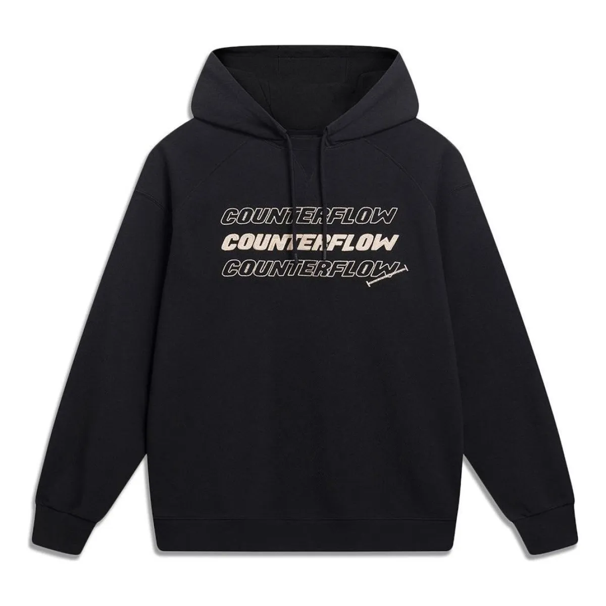Li-Ning Counterflow Graphic Hoodie 'Black' AWDT531-2 | Parallel