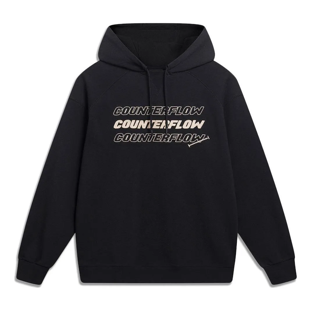 Li-Ning Counterflow Graphic Hoodie 'Black' AWDT531-2 sold by KicksCrew