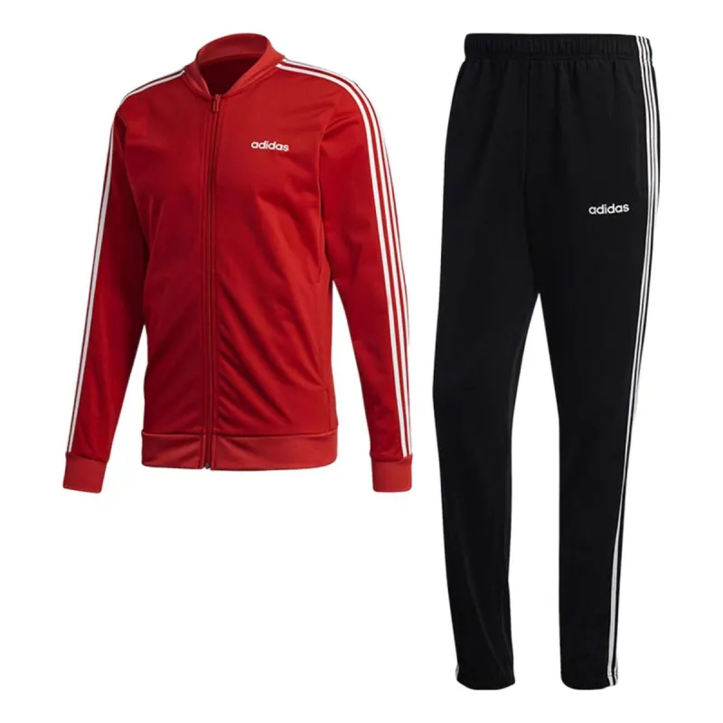 adidas 3-Stripes Sports Set Asia Sizing 'Red Black' FM6308 sold by KicksCrew