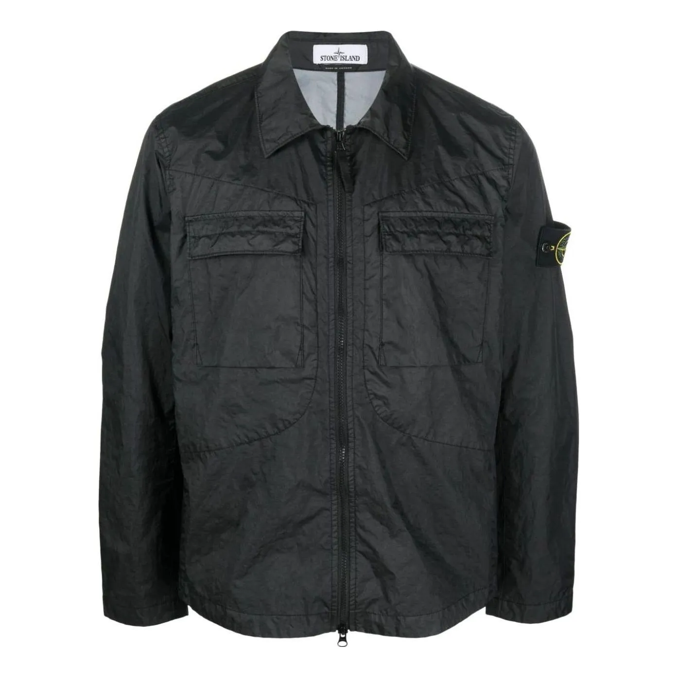 STONE ISLAND Membrana 3L TC Overshirt 'Black' 761510323-V0029 sold by KicksCrew