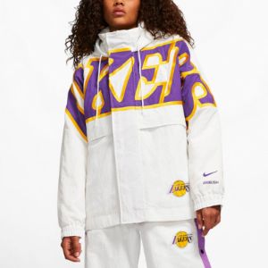 (WMNS) Nike x AMBUSH NBA Lakers Jacket 'Summit White Purple Yellow' DB1617-121 sold by KicksCrew