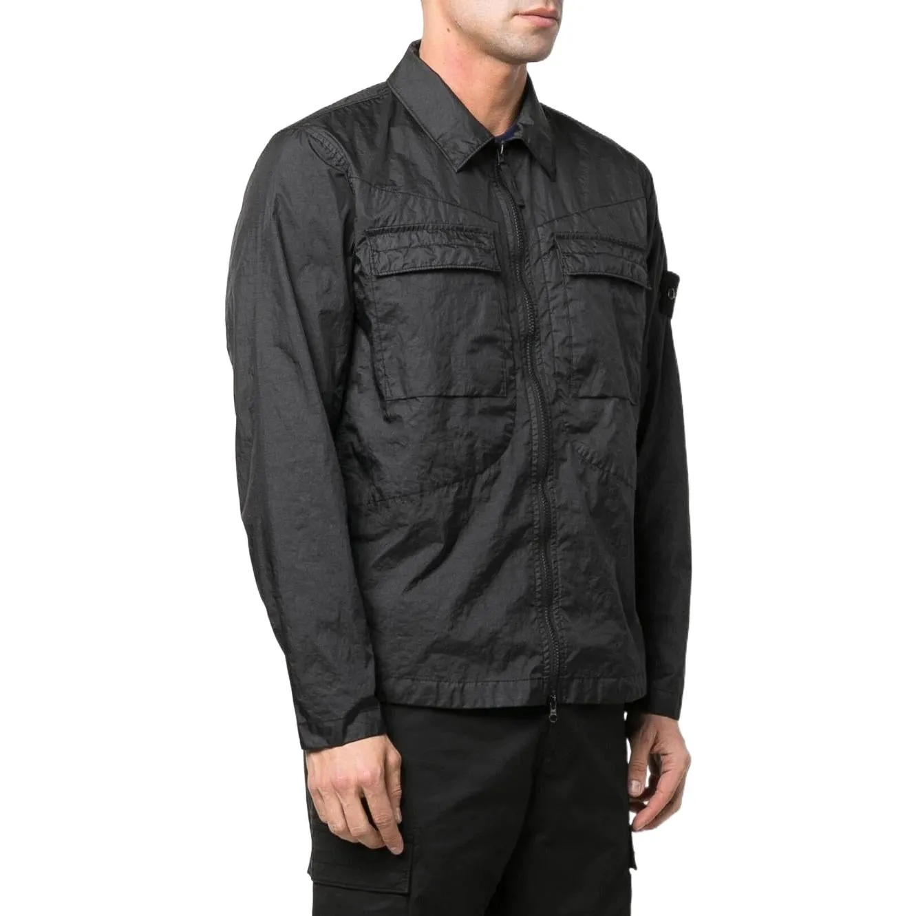 STONE ISLAND Membrana 3L TC Overshirt 'Black' 761510323-V0029 sold by KicksCrew product image thumbnail 3