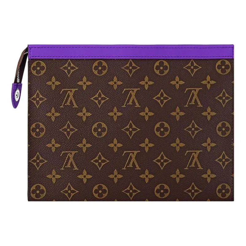 LOUIS VUITTON Pochette Voyage MM Monogram Macassar Canvas 'Violet' M82859 sold by KicksCrew