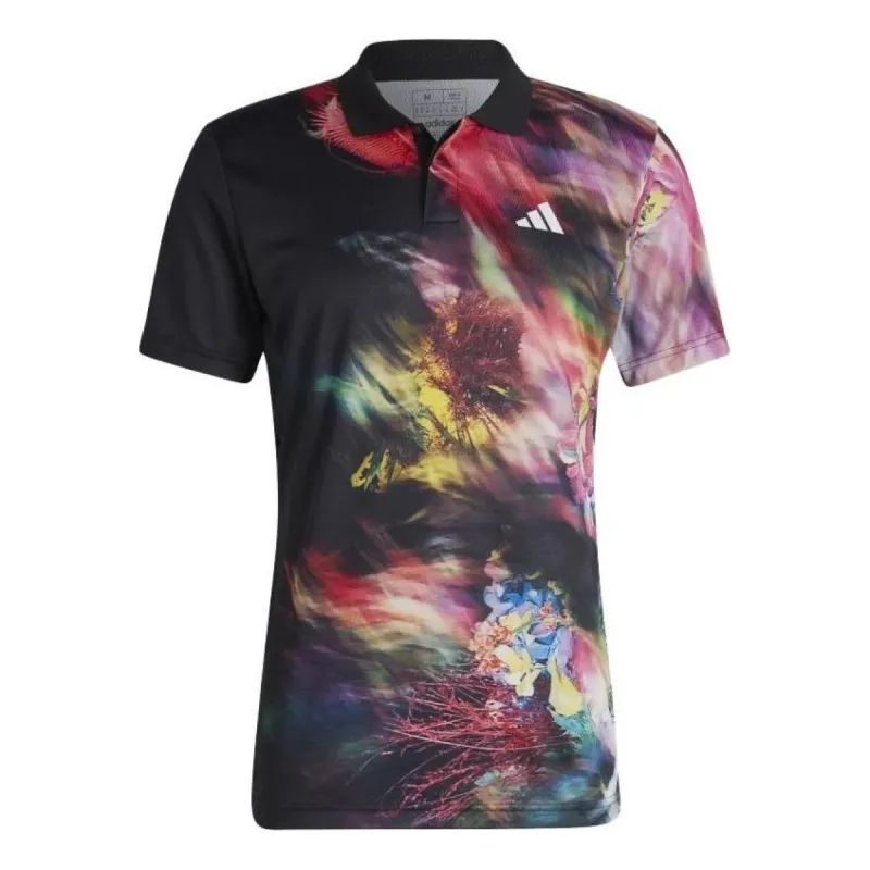 adidas Melbourne Tennis HEAT.RDY FreeLift Polo Shirt 'Black Multicolor' HT7215 sold by KicksCrew