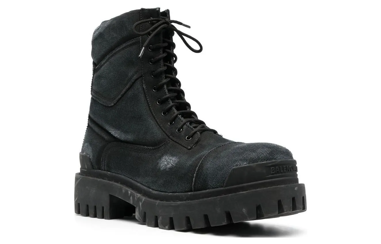 Balenciaga Combat Strike Boots 'Washed Black Cotton' 694042W2H111000 sold by KicksCrew product image thumbnail 2