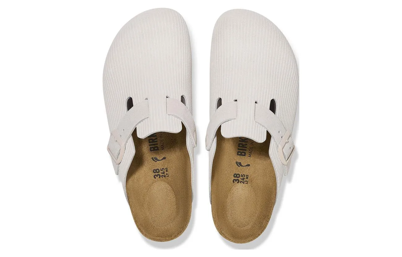(WMNS) Birkenstock Boston Suede Leather Embossed 'Corduroy Antique White' 1025270 sold by KicksCrew product image thumbnail 2
