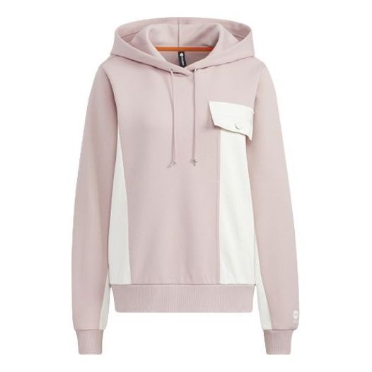 (WMNS) adidas Neo Hoodie 'Pink White' HM7406 sold by KicksCrew