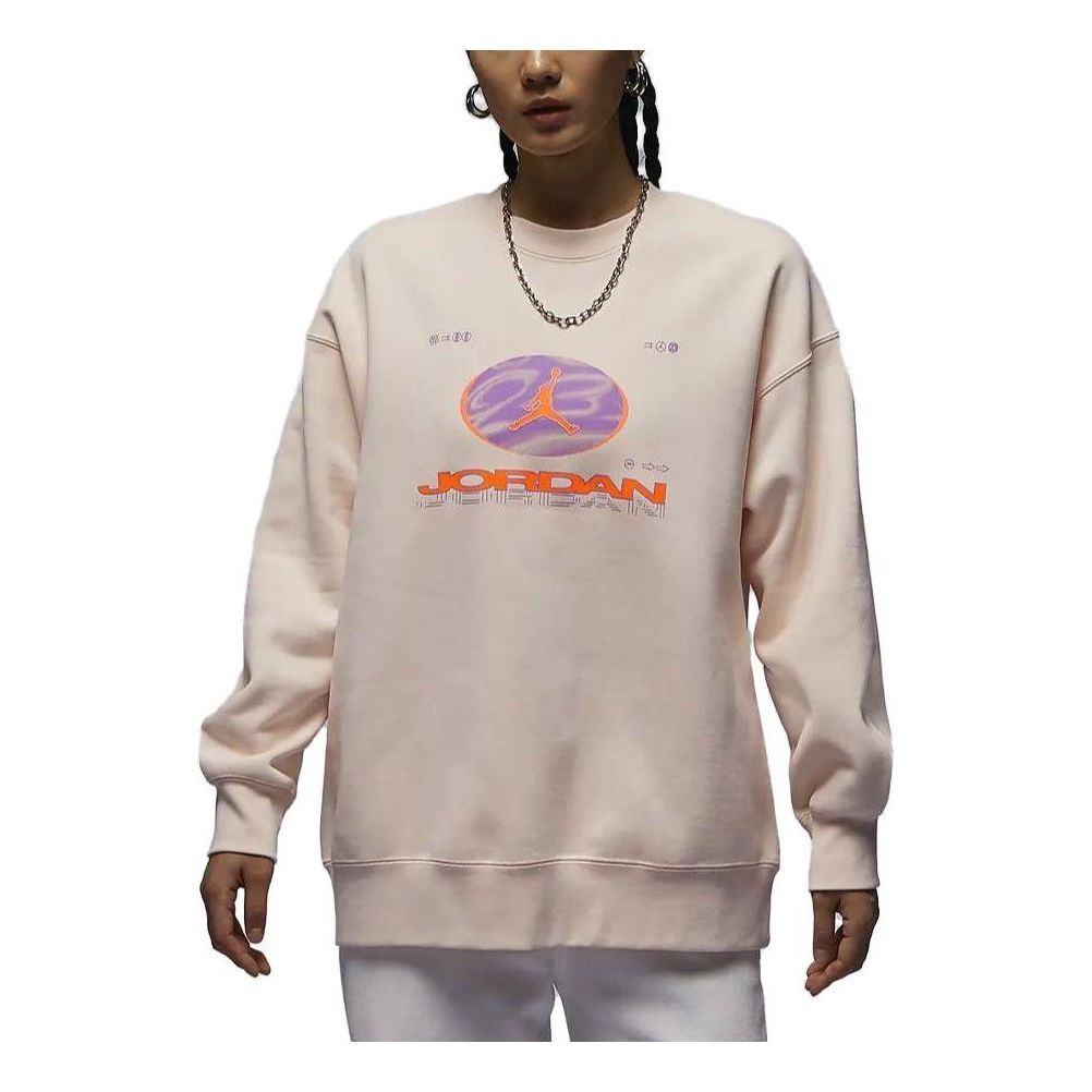 (WMNS) Air Jordan Fearless Fleece Sweatshirt Asia Sizing 'Orange Pink' FV4021-823 sold by KicksCrew