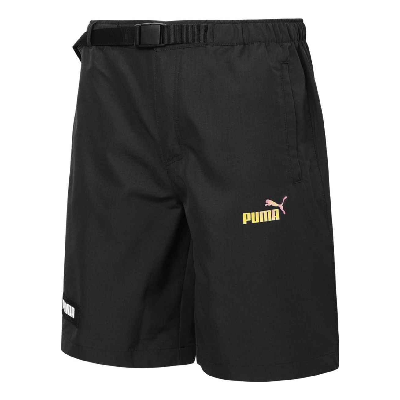 PUMA Logo Casual Shorts 'Black' 671965-01 sold by KicksCrew