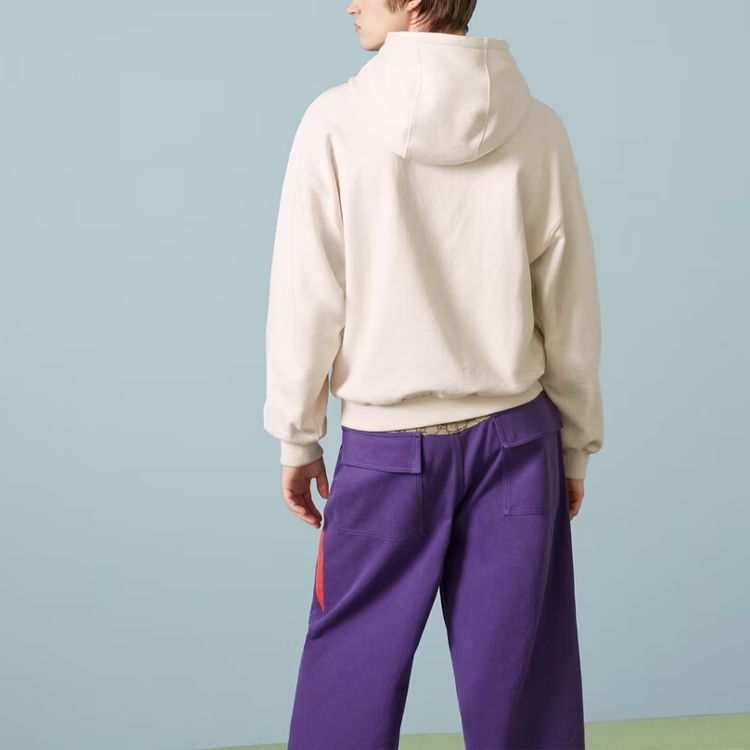 Gucci Felted cotton Hooded sweatshirt with patch 'Ivory' 721427-XJFFW-9162 sold by KicksCrew product image thumbnail 4