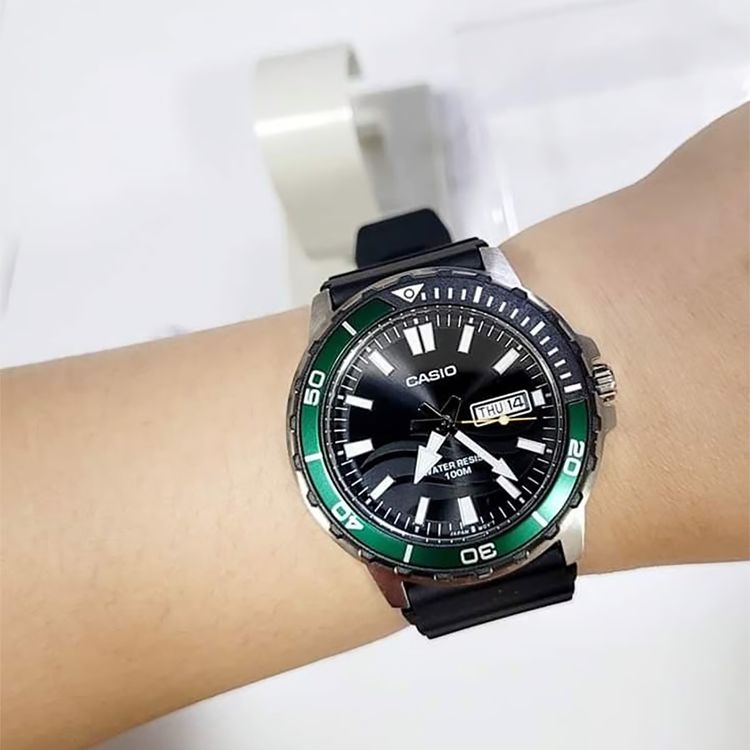 CASIO Analog 'Black Verdent Green' MTD-125-1AVDF sold by KicksCrew product image thumbnail 3