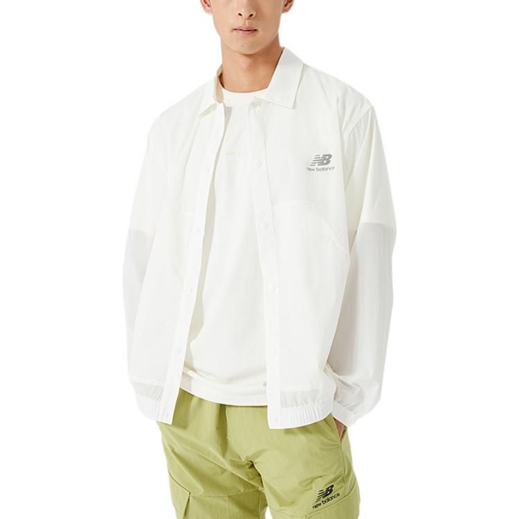 New Balance FW22 Sportswear Jacket 'White Grey' AMJ23301 sold by KicksCrew product image thumbnail 3