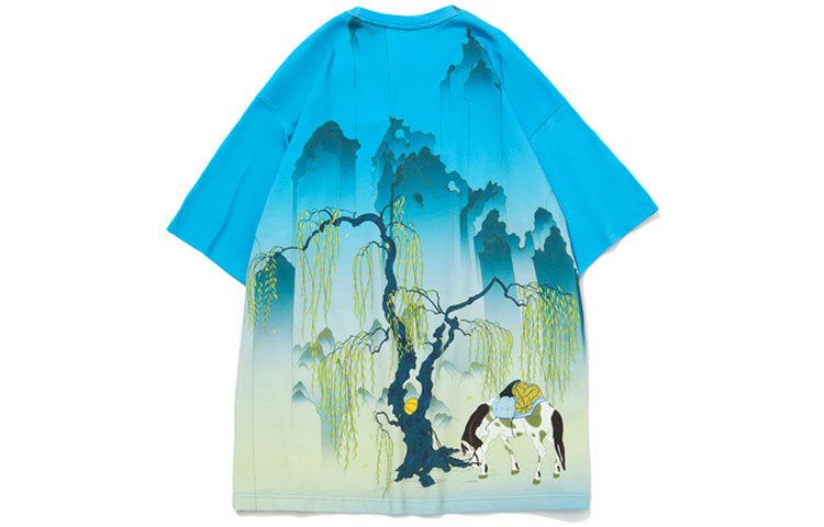 Li-Ning BadFive Graphic T-shirt 'Blue Multi' AHSQ905-1 sold by KicksCrew product image thumbnail 2