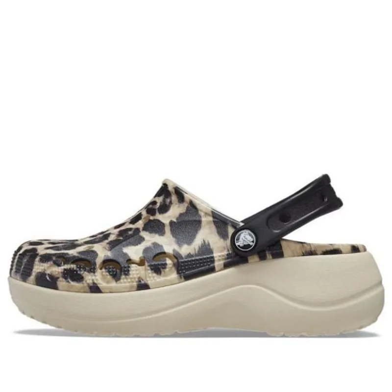 (WMNS) Crocs Baya Platform Animal Print Clogs 'Leopard' 208712 sold by KicksCrew