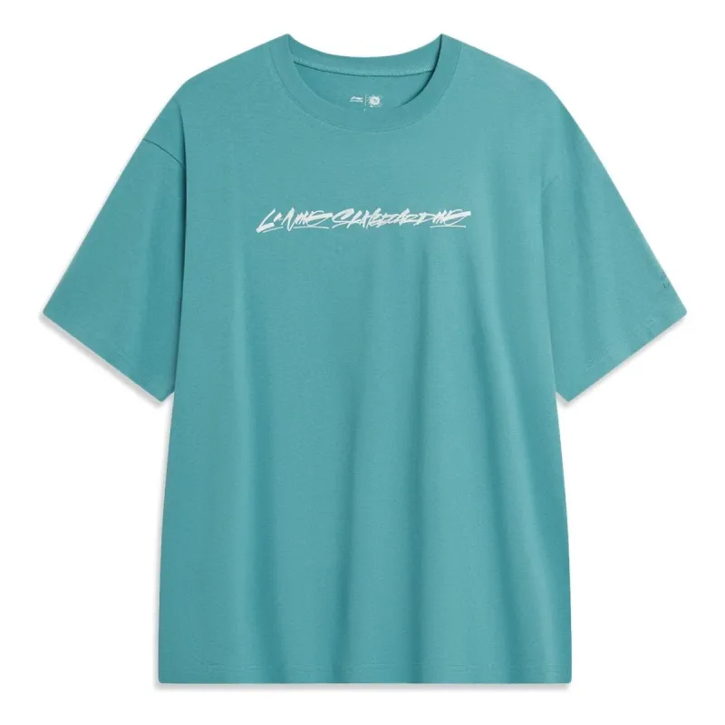 Li-Ning x OG_SLICK Skateboarding Graphic T-shirt 'Teal' AHST475-5 sold by KicksCrew
