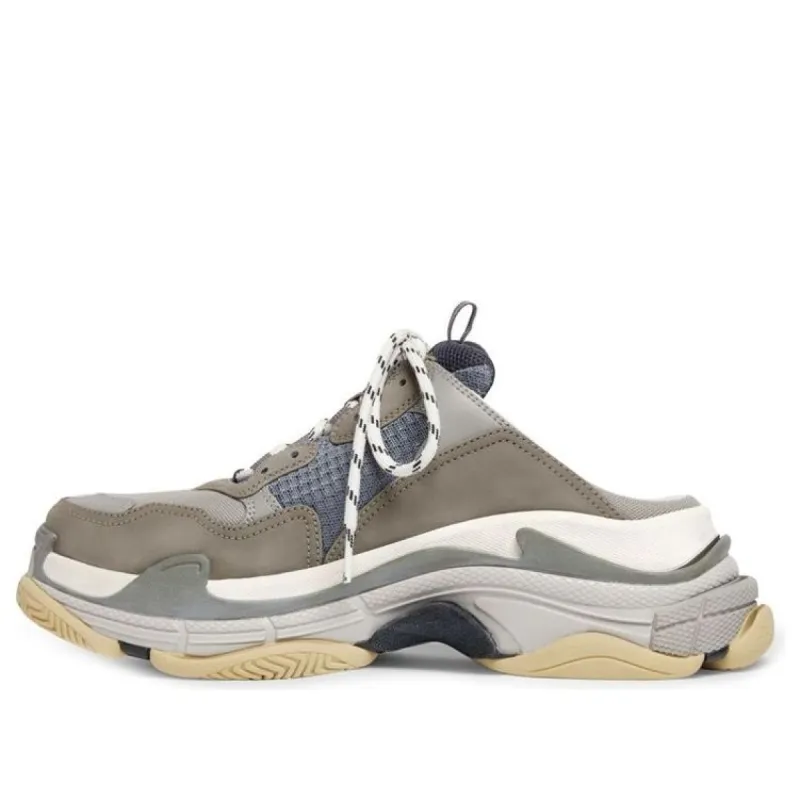 Balenciaga Triple S Mules 'Grey Blue Double Foam and Mesh' 755687W3SM11259 sold by KicksCrew