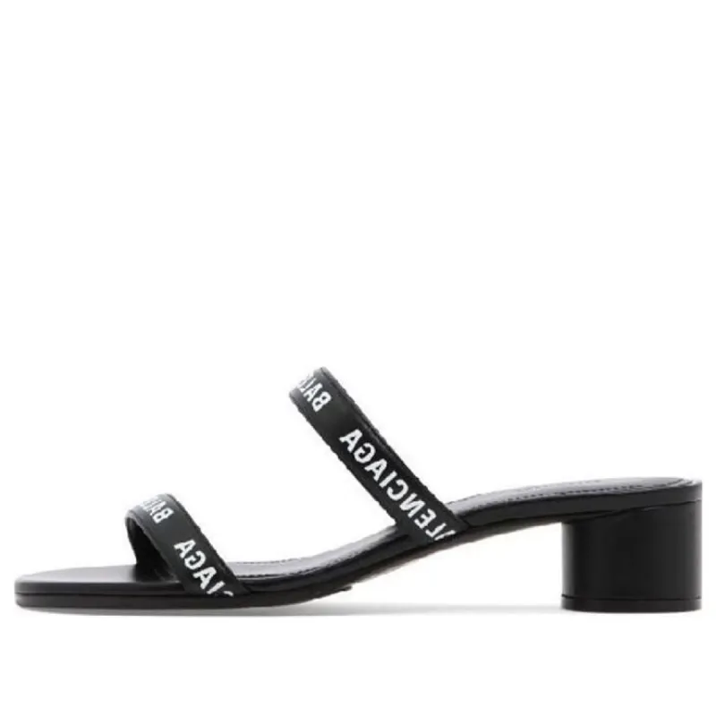 (WMNS) Balenciaga Round 40mm Sandals 'Black' 695000WCAE11090 sold by KicksCrew