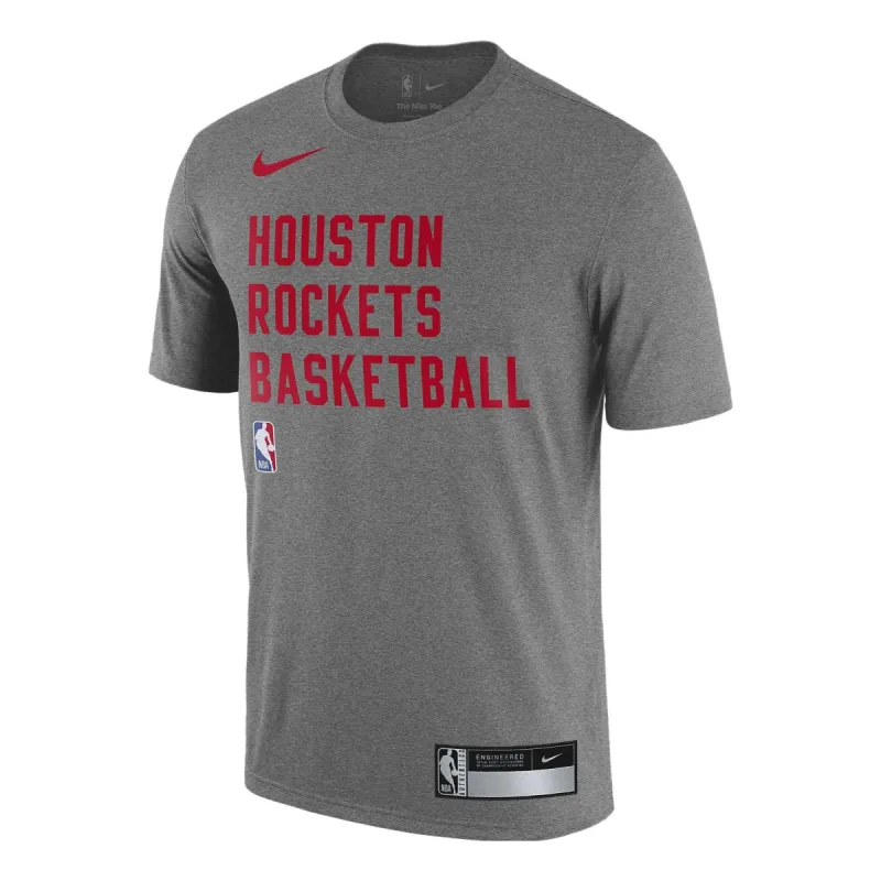 Nike x NBA Houston Rockets Logo T-shirt 'Grey' FJ0175-063 sold by KicksCrew