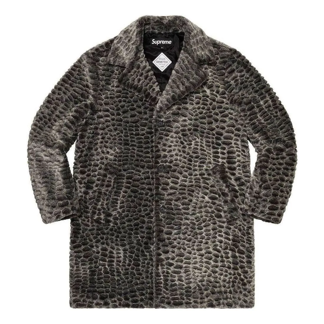 Supreme SS23 Week 2 Croc Faux Fur Overcoat 'Black' SUP-SS23-071 sold by KicksCrew