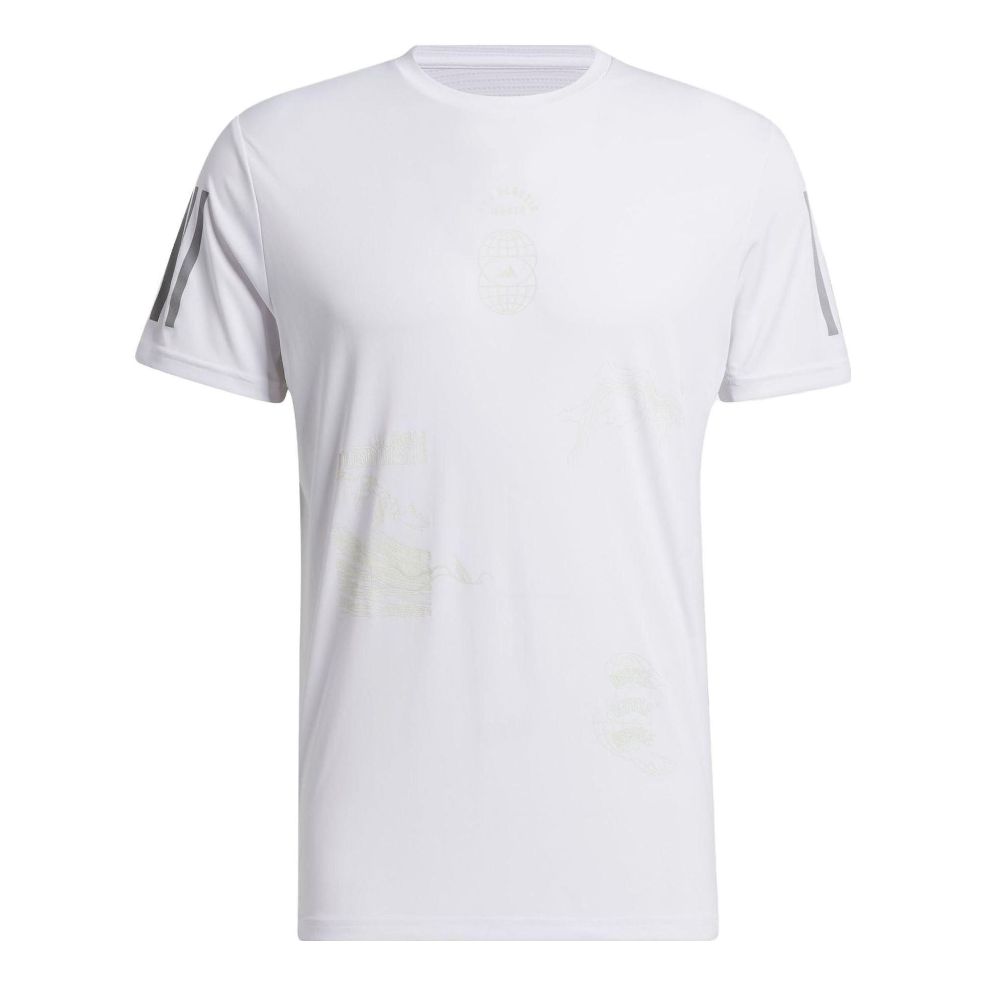 adidas Global Running Short Sleeve Tee 'White' IC0215 sold by KicksCrew