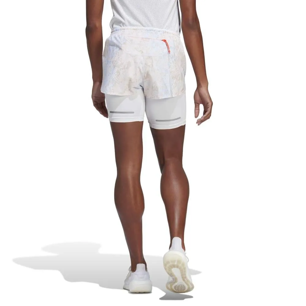(WMNS) adidas Run Fast 2-in-1 Shorts 'White' HS8614 sold by KicksCrew product image thumbnail 3