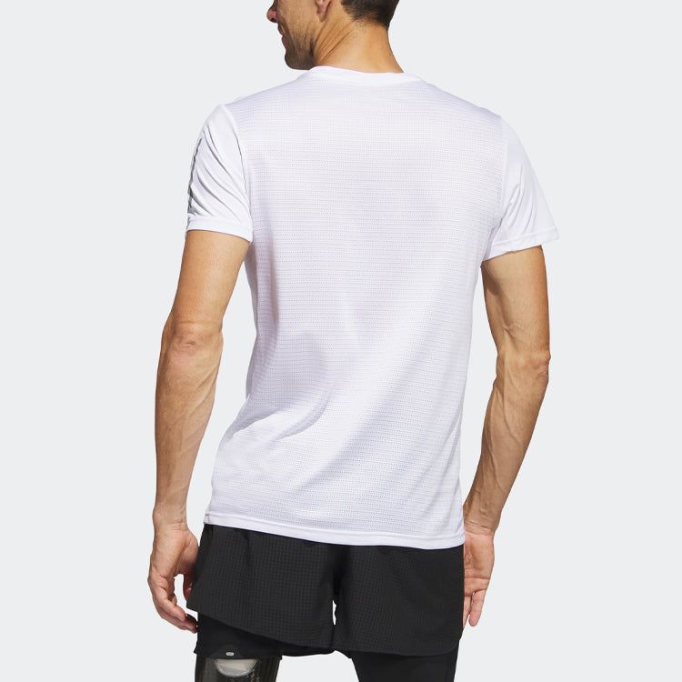 adidas Global Running Short Sleeve Tee 'White' IC0215 sold by KicksCrew product image thumbnail 4