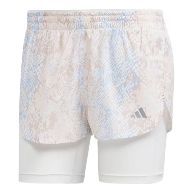 (WMNS) adidas Run Fast 2-in-1 Shorts 'White' HS8614 sold by KicksCrew
