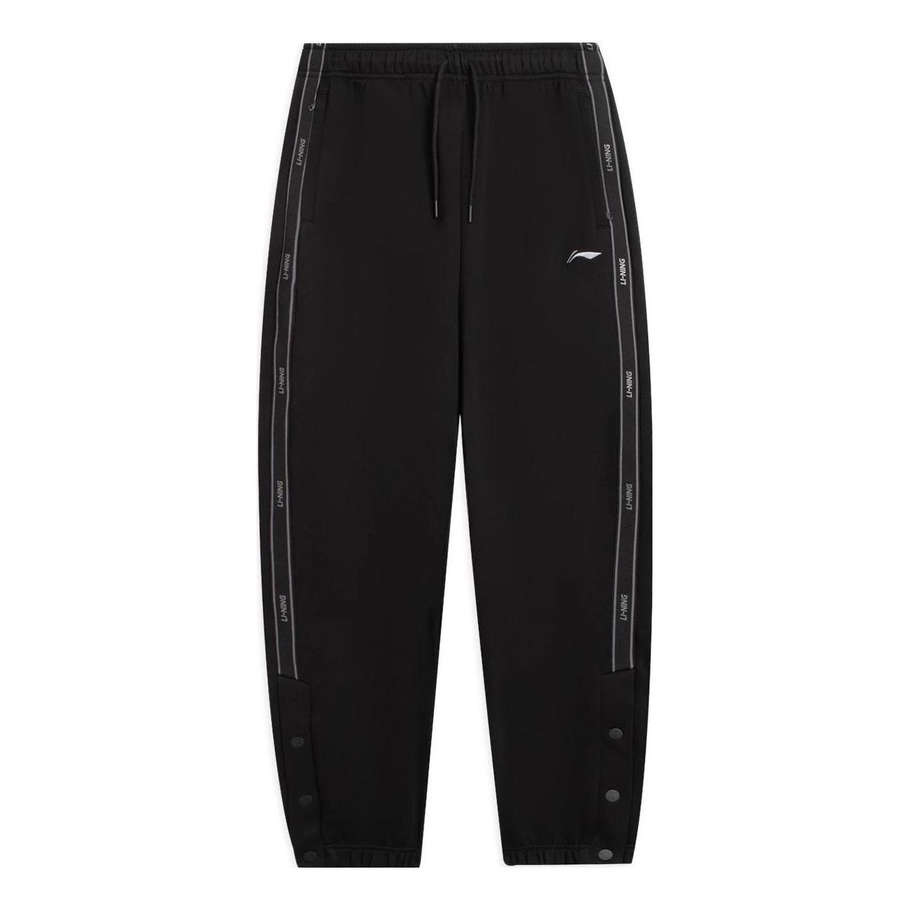 Li-Ning Logo Striped Joggers Pants 'Black' AKLSE89-1 sold by KicksCrew