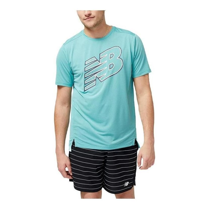 New Balance Accelerate Graphic Short Sleeve T-shirt 'Faded Teal' MT23224-FAD sold by KicksCrew