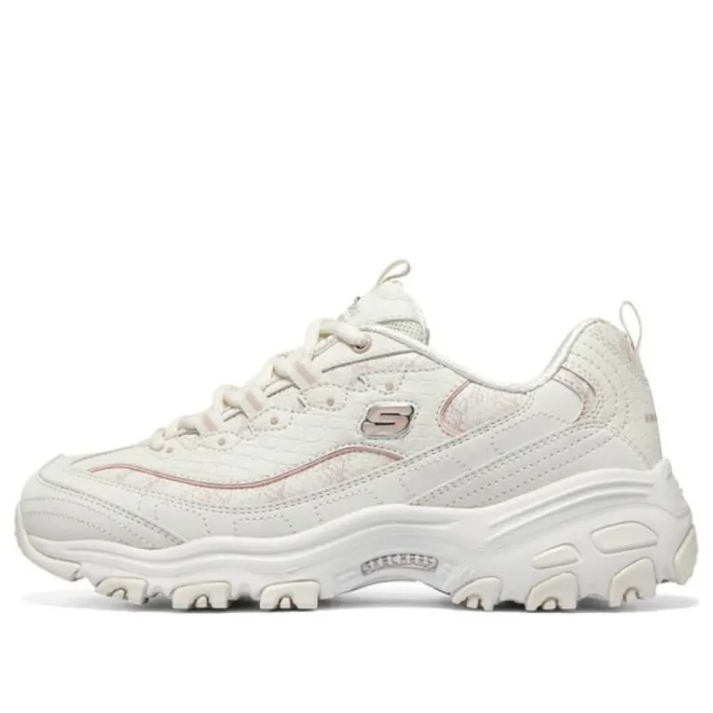 (WMNS) Skechers D'Lites 1.0 Shoes 'White Pink' 896183-OFWT sold by KicksCrew
