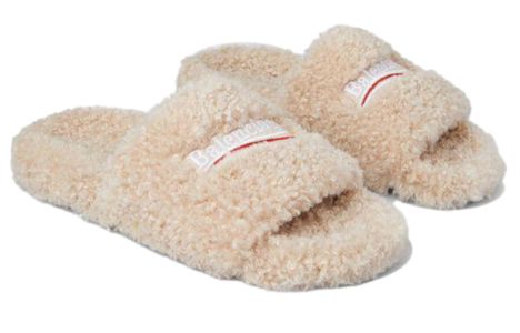 (WMNS ) Balenciaga Furry Slides 'Beige' 654261W2DO19796 sold by KicksCrew
