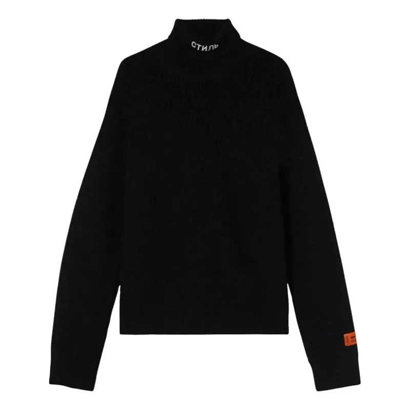HERON PRESTON CTNMB Knit Rollneck Sweaters 'Black' HMHA006F22KNI0011001 sold by KicksCrew