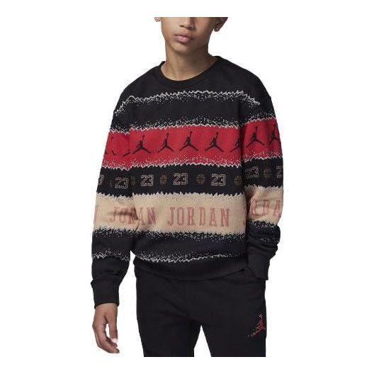 (GS) Air Jordan MJ Holiday Fleece Crew 'Black' 95C724-023 sold by KicksCrew