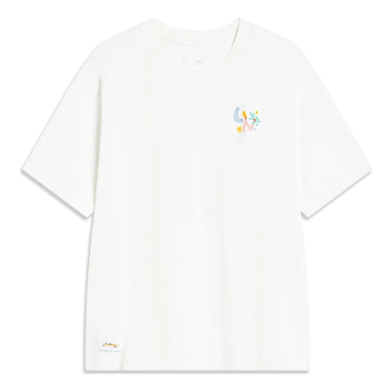 (WMNS) Li-Ning Anything Is Possible Graphic T-shirt 'White' AHST486-1 sold by KicksCrew