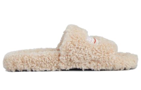 (WMNS ) Balenciaga Furry Slides 'Beige' 654261W2DO19796 sold by KicksCrew