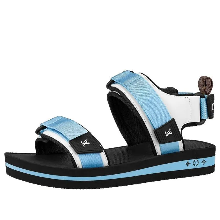 (WMNS) LOUIS VUITTON Arcade Sandals 'Blue' 1A8GJZ sold by KicksCrew