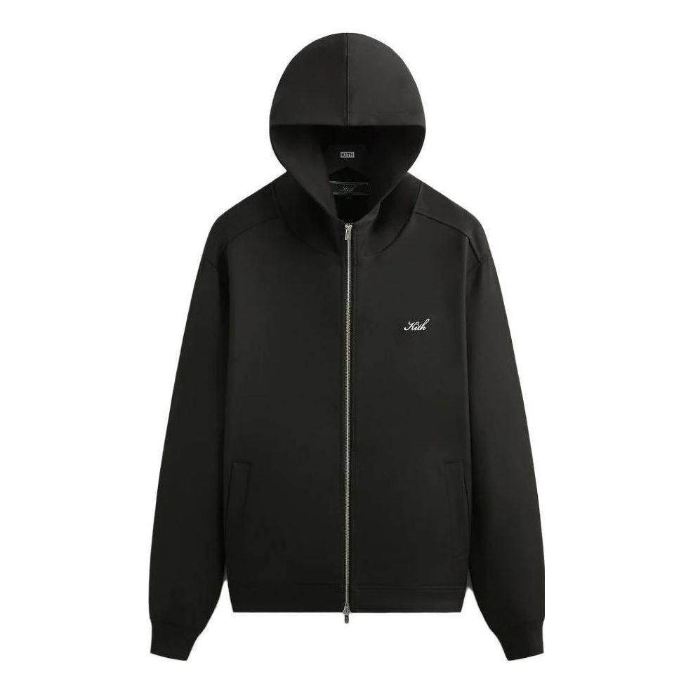 KITH Double Weave Selfridge Zip Up Hoodie 'Black' KHM031412-001 sold by KicksCrew