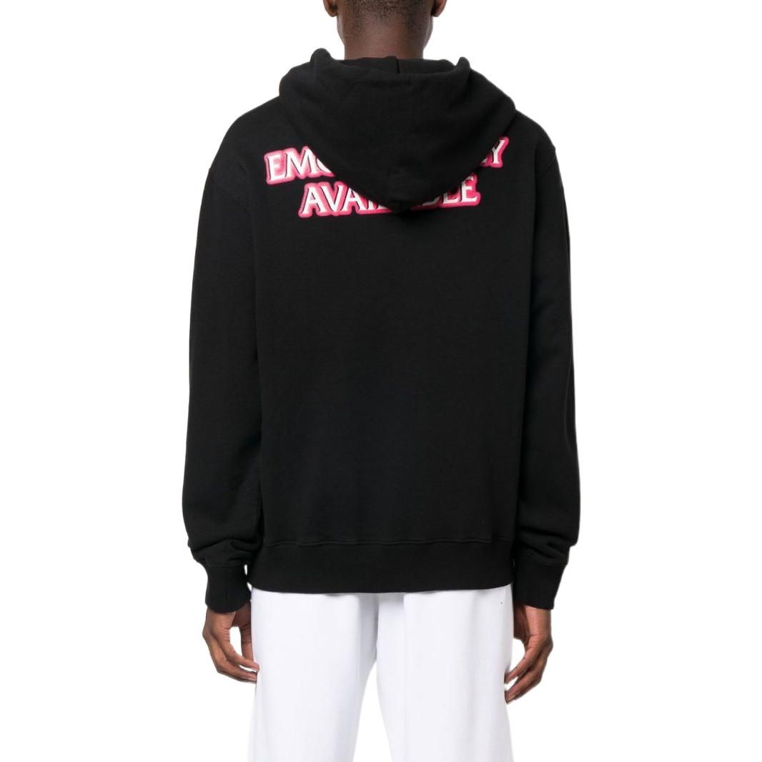 Off-White Slogan Print Logo Hoodie 'Black' OMBB097F22FLE01110301030 sold by KicksCrew product image thumbnail 3