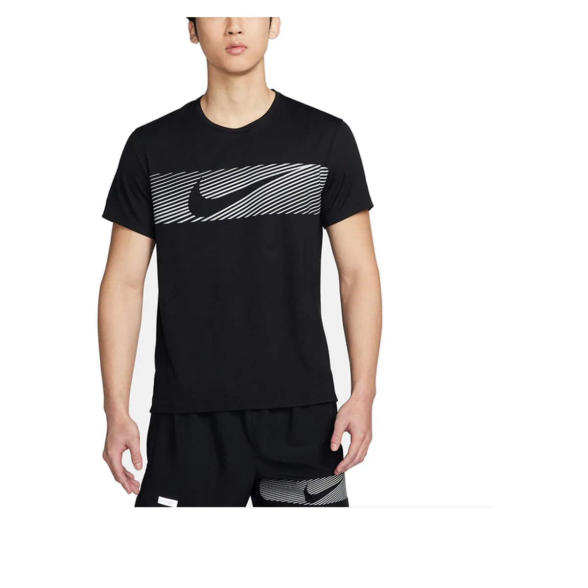 Nike Miler Flash Dri-FIT UV T-Shirt 'Black' FN3052-010 sold by KicksCrew