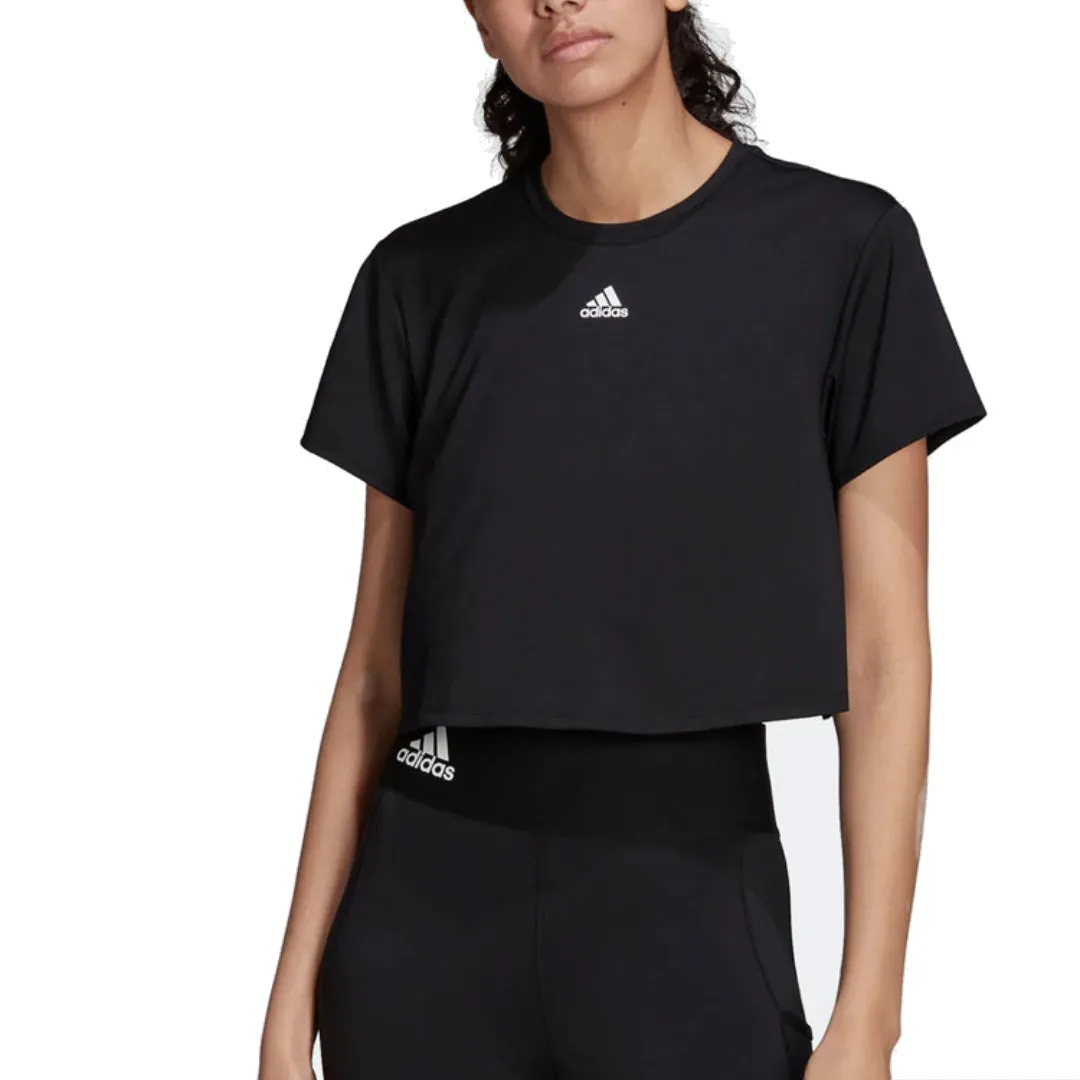 (WMNS) adidas Novelty Training T-Shirt 'Black White' HC0393 sold by KicksCrew product image thumbnail 2