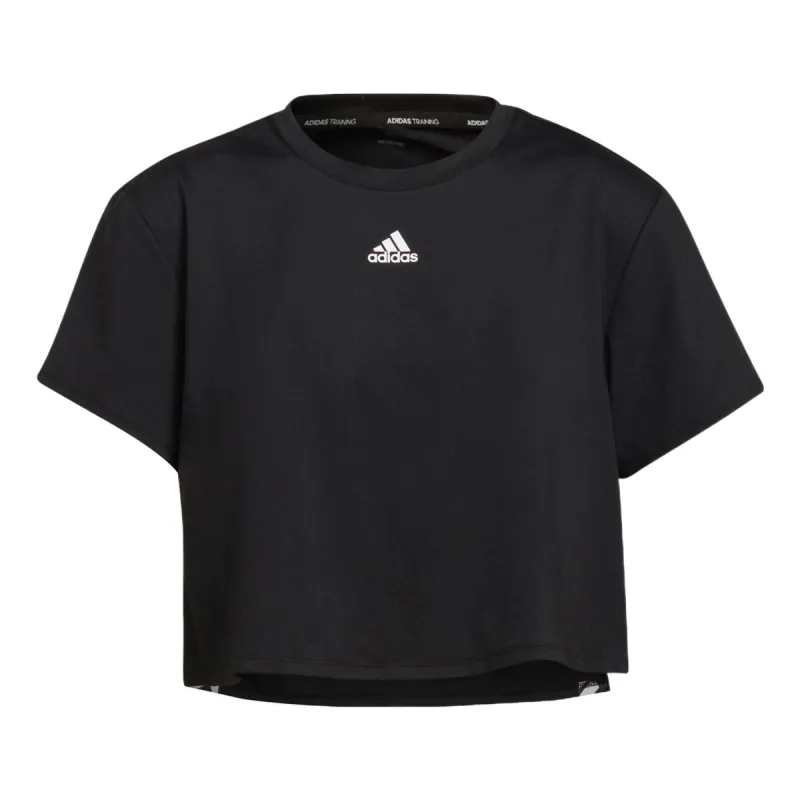 (WMNS) adidas Novelty Training T-Shirt 'Black White' HC0393 sold by KicksCrew