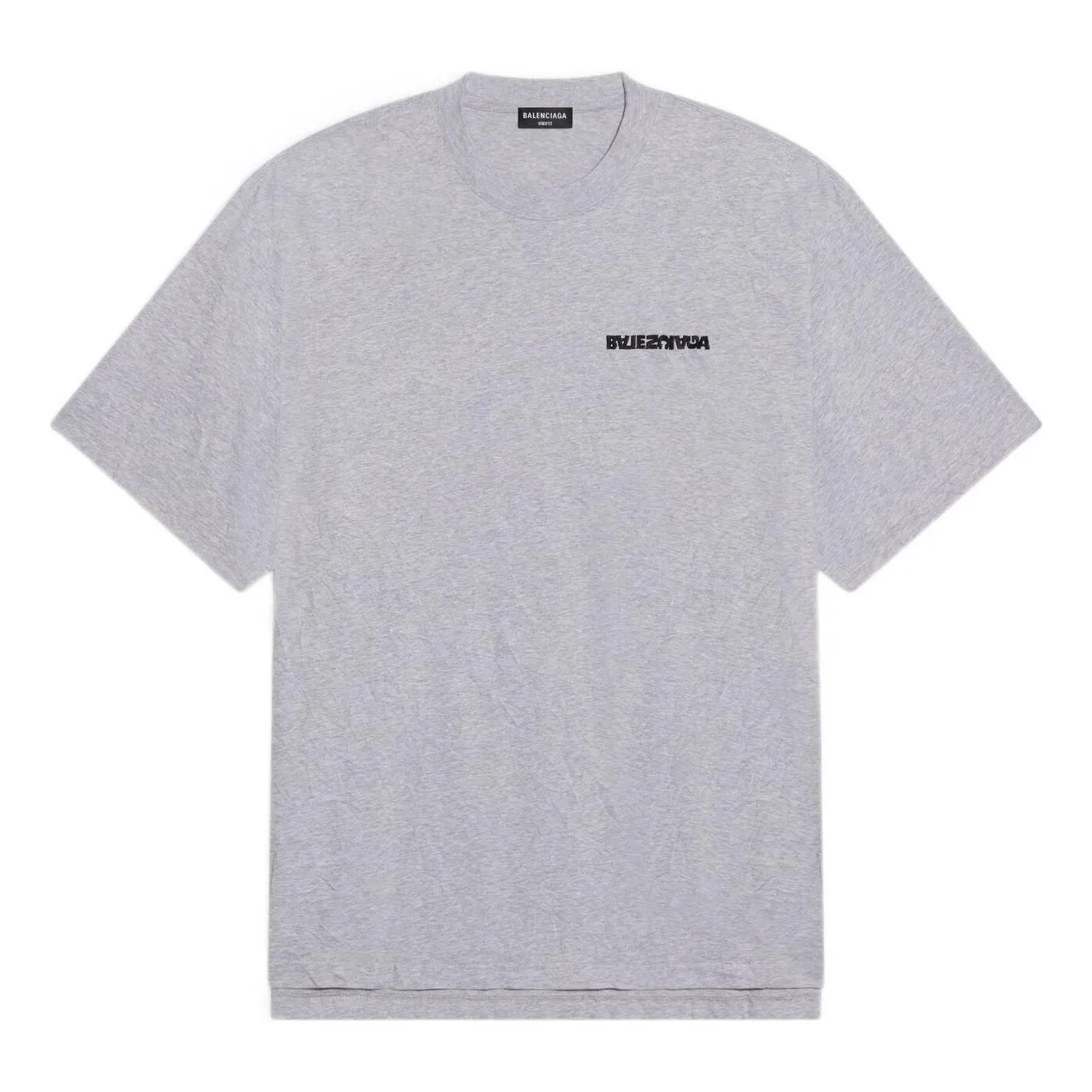Balenciaga Turn Slit T-Shirt 'Grey Black' 675016TLVB31167 sold by KicksCrew