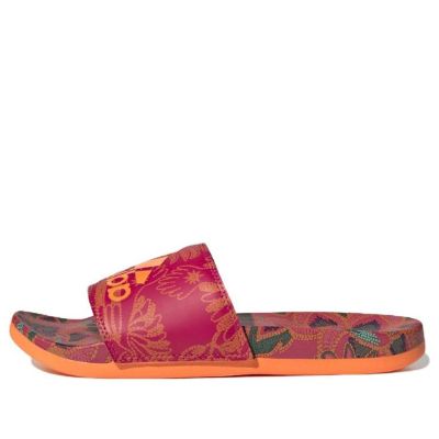 (WMNS) adidas Adilette Comfort Slide 'Floral - Signal Orange' GX4301 sold by KicksCrew