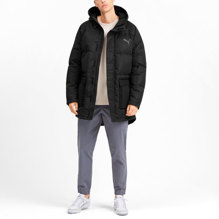 Puma Logo Down Jacket 'Black' 580874-01 sold by KicksCrew product image thumbnail 5