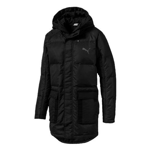Puma Logo Down Jacket 'Black' 580874-01 sold by KicksCrew