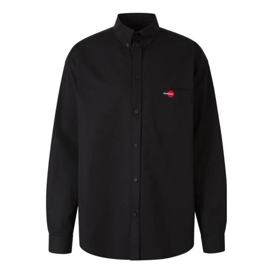 Balenciaga Uniform Long Sleeve Shirt Large Fit 'Black' 623750TIM391000 sold by KicksCrew
