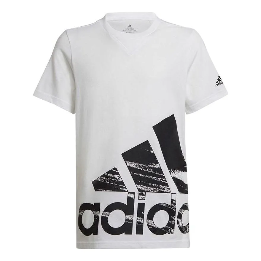 adidas Logo T-Shirt 'White Black' HD9522 sold by KicksCrew