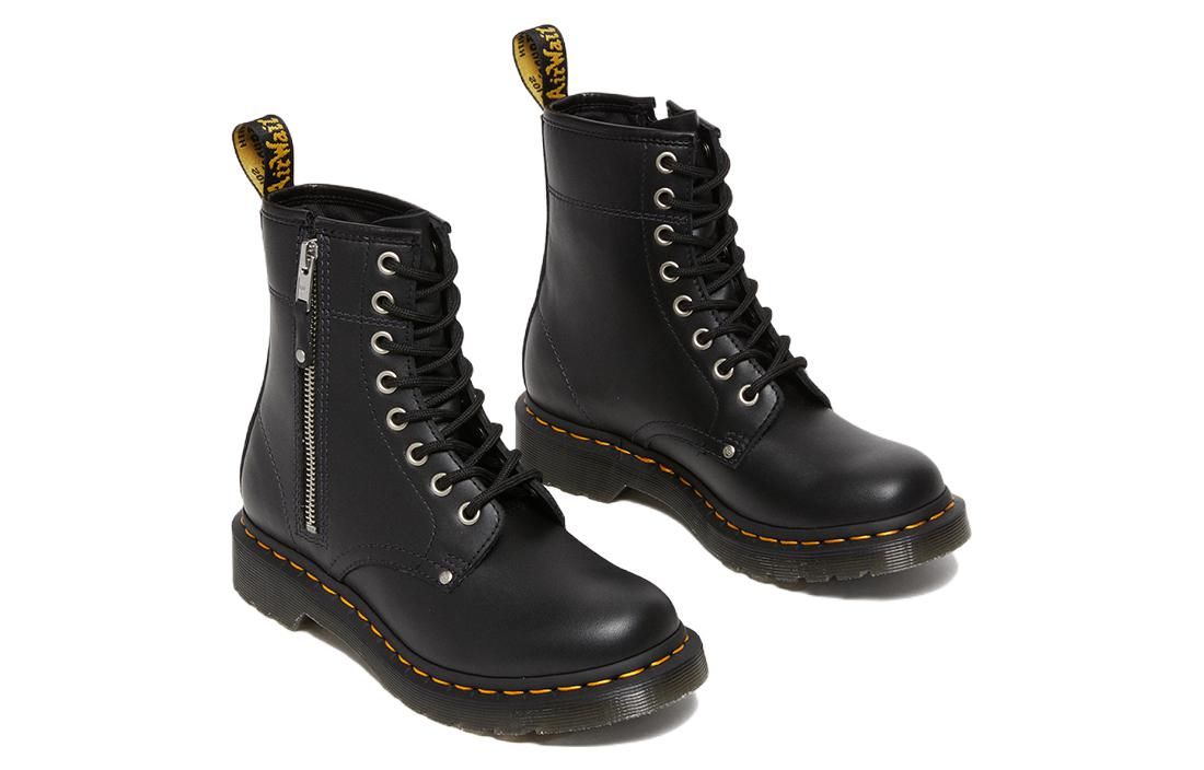 (WMNS) Dr. Martens 1460 Double Zip Leather Lace Up Boots 'Black' 27629001 sold by KicksCrew product image thumbnail 3
